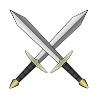 Crossed sword of the wise man