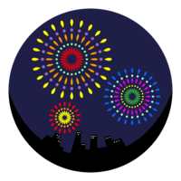 Fireworks of summer festival