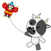 Kite flying cow
