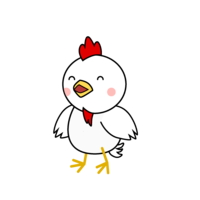Walking chicken character
