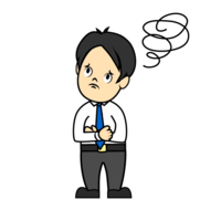 Businessman with a troubled expression