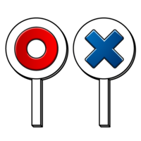 クイズのマル棒とバツ棒