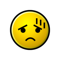 Troublesome facial expression mark