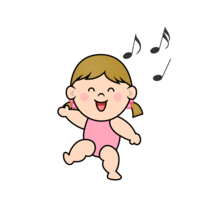 Dancing toddler girl