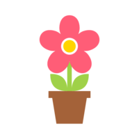 Cute flowerpot flowers