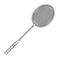Black and white badminton racket