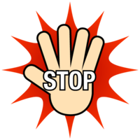 STOP's hand gesture