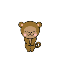 Monkey character bowing