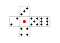 サイコロ展開図(のりしろ)