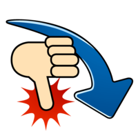 バッドサインの下落矢印