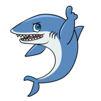 No.1ポーズするサメ