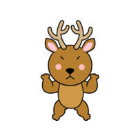 Angry deer character