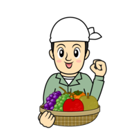 A man of a fruit farmer who works hard brightly