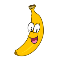 Surprising banana character