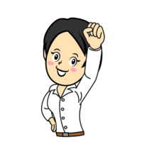 気合を入れるOL