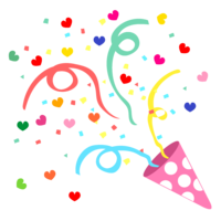 Colorful heart cracker