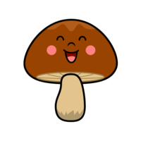 Smiley mushroom character
