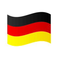 German flag fluttering