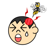 Bee on the crying face