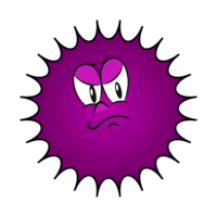 Angry virus character