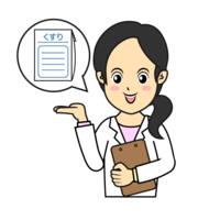薬の説明をする薬剤師
