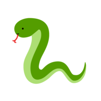 Cute green snake