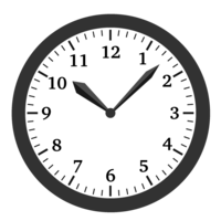 Clock with black circle frame