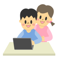 パソコンが楽しい子供