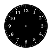 黑色钟表文字盘