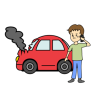 发生交通事故打电话的司机