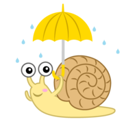 傘をさすかたつむり