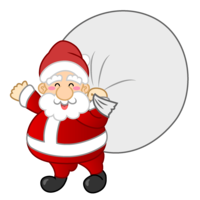 Santa character with a big bag