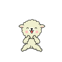 草を食べる羊キャラ