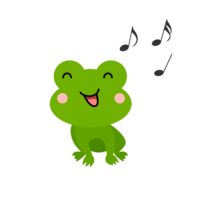 歌うカエルキャラ