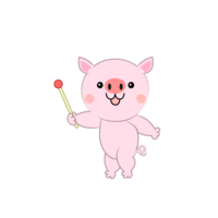 プレゼンするブタ