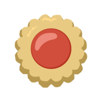 赤い花型クッキー