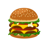 Fresh double hamburger