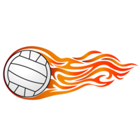 Volleyball of flame