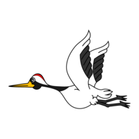 Flying crane character