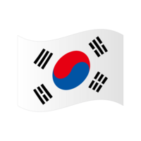 Korean flag fluttering