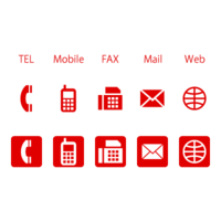 Red business card icon