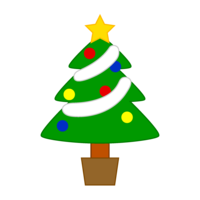 かわいいクリスマスツリー
