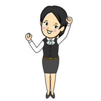 元気な受付女性