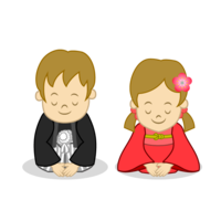 New Year greeting children