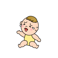 大声哭泣的婴儿