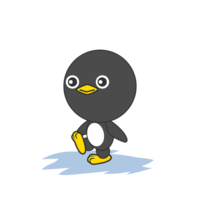 Walking penguins character