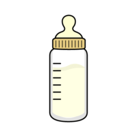 Baby bottle containing milk
