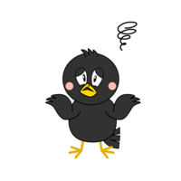 Troublesome crow character