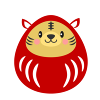 Cute tiger zodiac daruma