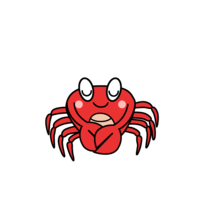 Bowing crab character